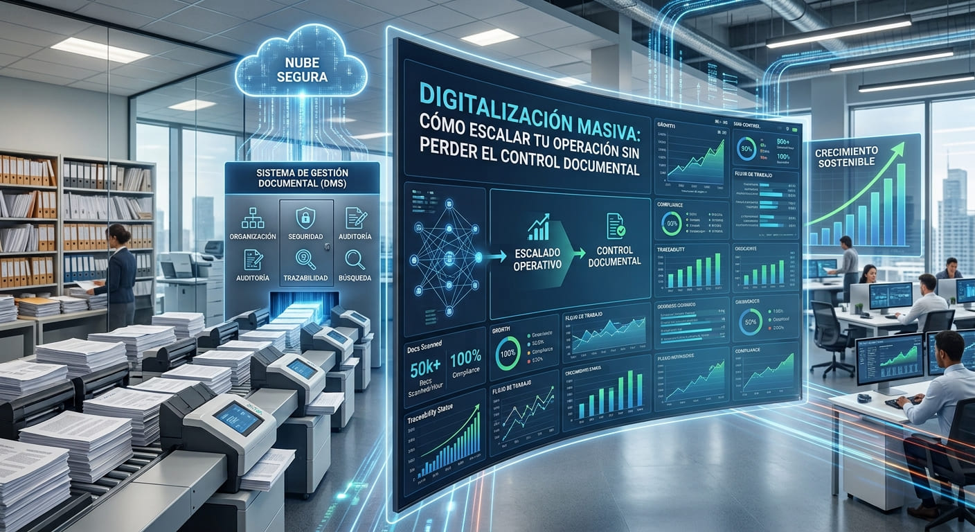 Digitalización masiva: cómo escalar tu operación sin perder el control documental
